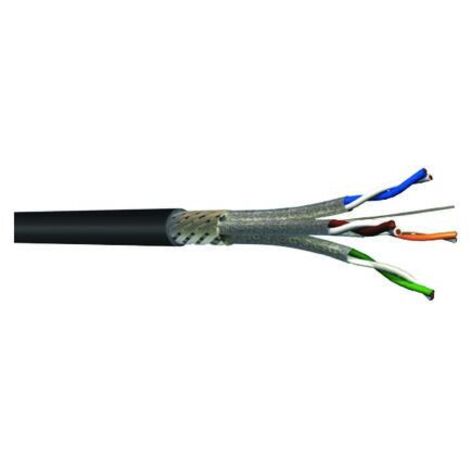 Câble Ethernet catégorie 6a S/FTP S2Ceb-Groupe Cae, Noir, 100m PUR Sans terminaison, IEC 60332-1 ( Prix pour Bobine de 100 Mètres )