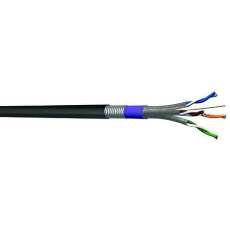 Câble Ethernet catégorie 6a U/FTP CAE Multimedia Connect, Noir, 100m PE Sans terminaison LSZH ( Prix pour Bobine de 100 Mètres )