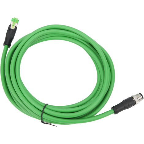 Câble Ethernet industriel M12 à RJ45, fil de connexion étanche IP67, longueur 5m/16,4 pieds