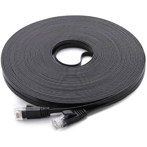 Câble ethernet 10m droit cat6e noir Essentiel B