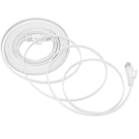 Câble Ethernet Plat CAT6 25m - Cuivre Pur Gigabit pour Connexion Réseau Rapide