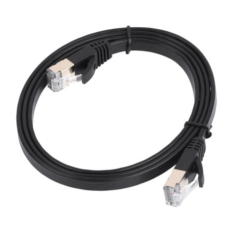 Câble Ethernet Plat CAT7 Blindé 600MHz 1m pour Réseau LAN RJ45