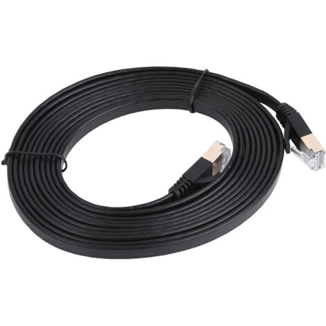 Câble Ethernet Plat CAT7 Blindé 600MHz 3m pour Réseau LAN RJ45