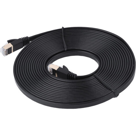 Câble Ethernet Plat CAT7 Blindé 600MHz 5m pour Réseau LAN RJ45