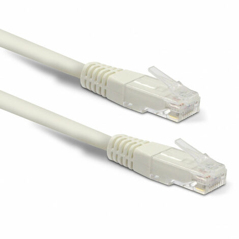 Câble Ethernet RJ45 CAT 6a mâle/mâle droit - UTP 3 m - Blanc