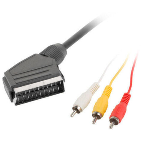 CABLE EUROCONECTOR LANBERG MACHO/3X RCA MACHO 1.8M