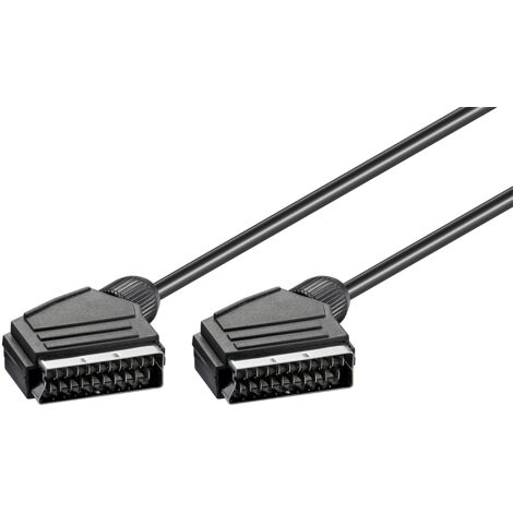 Cable euroconector-Scart M-M 3 M Negro