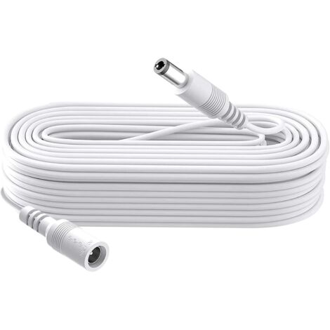 Câble Extension DC 10m - Connecteur 5,5x2,1mm - Cuivre PVC - Pour Caméra LED Routeur - Noir