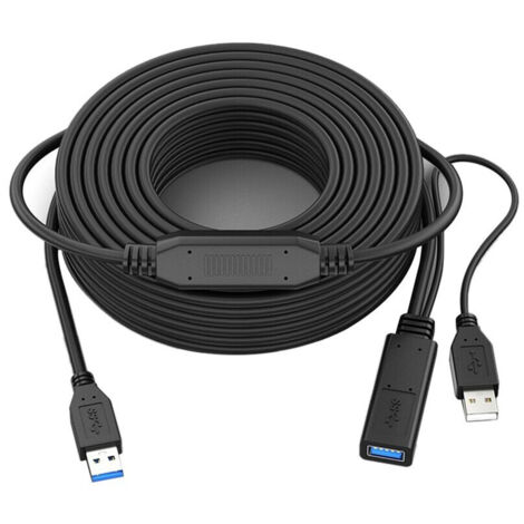 Câble extension USB 3.0 actif mâle/femelle avec amplificateur signal 49.2 pieds/15 mètres