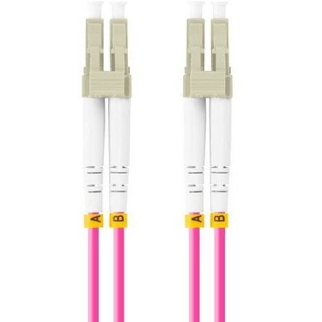 CABLE FIBRA OPTICA LANBERG 0.5 M MULTI LC/UPC-LC/UPC DUPLEX OM4 50/125 LSZH VI