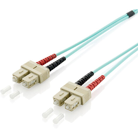 CABLE FIBRA OPTICA OM3 DUPLEX LIBRE  HALOGENOS SC/SC 50/125u 1M