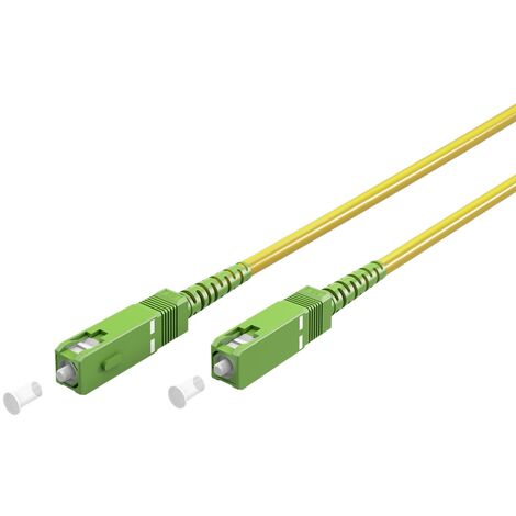 Cable fibra optica SC-APC monomodo simplex 9-125 2 M Amarillo