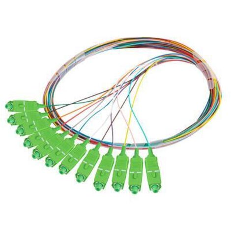 Câble fibre optique multicolore Lanberg SM SC/APC SEMI TIGHT 9/125 G657A1 12X2M