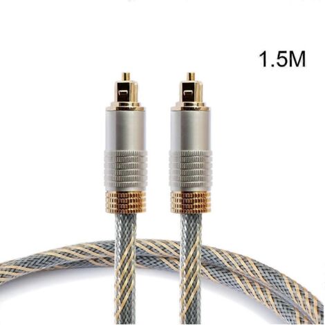 Câble Fibre Optique pour Barre de Son, Home Cinéma, Téléviseur et Lecteur - 1,5 mètres