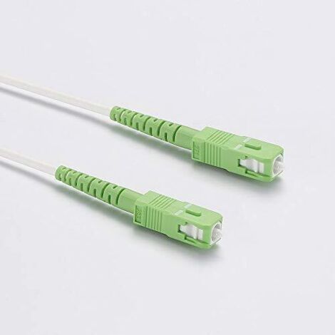 CABLE FIBRE OPTIQUE POUR BOX INTERNET BOUYGUES / SFR / ORANGE SC-APC VERS SC-APC 10M Câble fibre optique BOUYGUES / SFR / ORANGE,Longueur 10 mètres,Connecteur : SC-APC/SC-APC