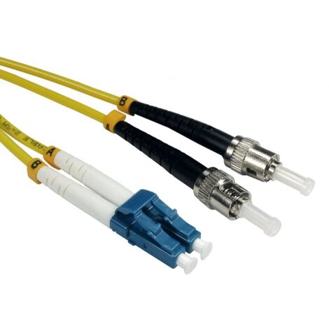 Câble fibre optique RS PRO 5m Avec connecteur / ST, Mono-mode, 2 fibres, LSZH ( Prix pour 1 )