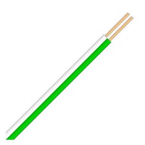 Câble fil Plat multipolaire section 2x0,35 mmq Blanc Vert