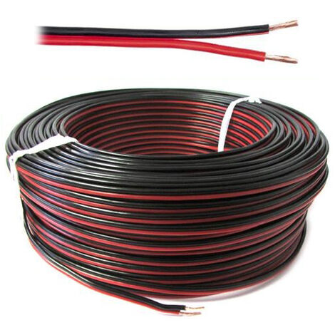 Câble fil Plat multipolaire section 2x1,5 mmq Rouge Noir