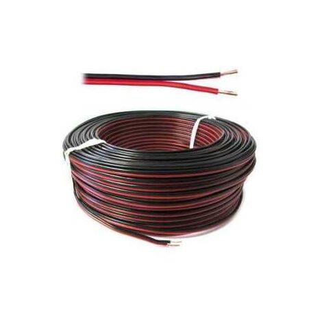 Câble fil Plat multipolaire section FLRY 2x1,5 mmq Rouge Noir