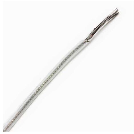 Câble fil unipolaire FEP section 0,50 mmq double isolation Transparent