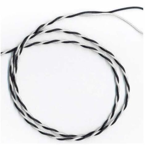 Câble Fil Unipolaire FLRY-B 6722 Twisted 2x1,00 mmq Blanc - Blanc/Noir