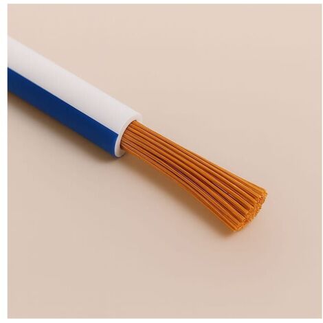 Câble Fil Unipolaire FLRY-B ISO 6722 Classe B Sec. 0,50 mmq Bleu/Blanc