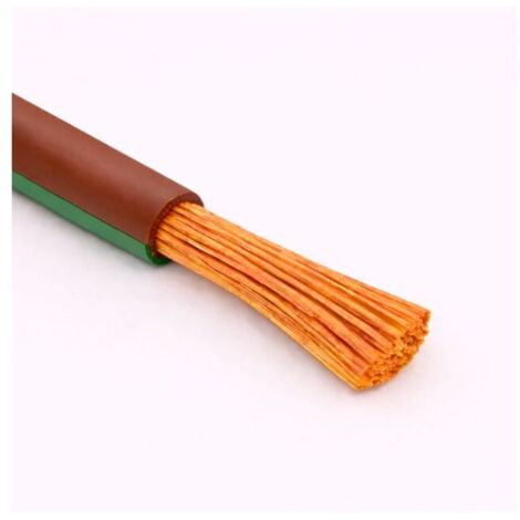 Câble Fil Unipolaire FLRY-B ISO 6722 Classe B Sec. 0,50 mmq Marron - Vert