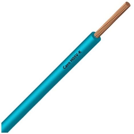 Câble Fil Unipolaire H05V-K sec. 0,35 mmq Bleu ciel