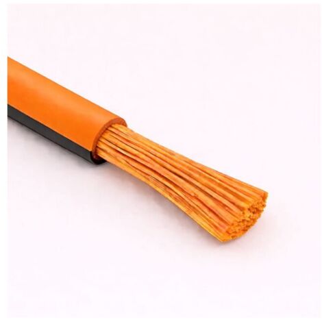 Câble Fil Unipolaire H05V-K sec. 0,35 mmq Orange/Noir