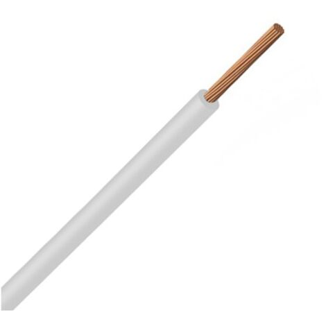 Câble fil unipolaire HT105 section 0,35 mmq Blanc