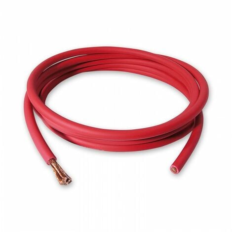 Câble fil unipolaire machine soudage sec. 50,00 mmq rouge