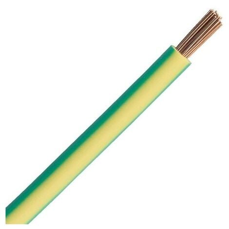 Câble Fil Unipolaire N07V-K sec. 16,00 mmq Jaune/Vert