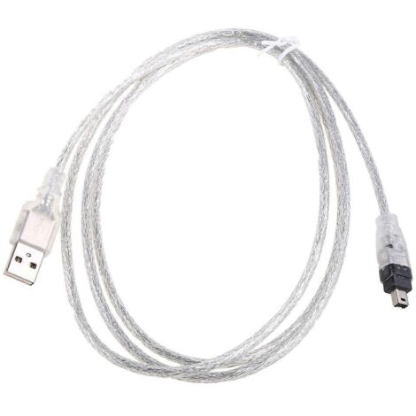 Câble Firewire IEEE 1394 4 broches vers USB Mini pour caméscopes Mini DV