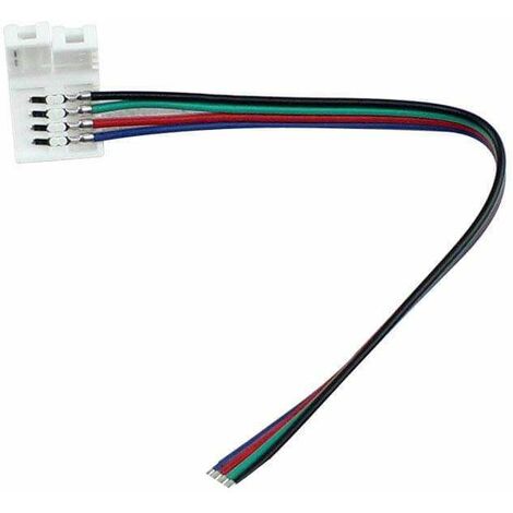 Câble flexible avec connecteur rapide 4 fils longueur 2m pour ruban RGB LED 12V 24V controleur cuisine maison salle de bain