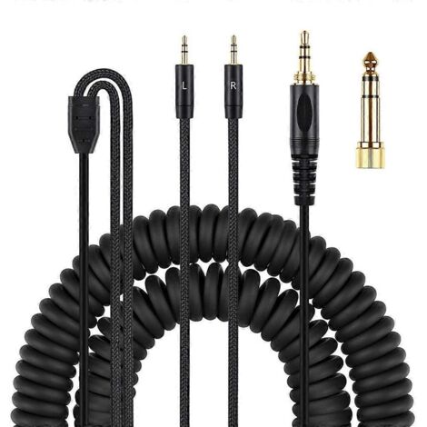 Câble flexible pour écouteurs intra-auriculaires avec spirale élastique pour DENON AH-D7100 7200 D600 D9200