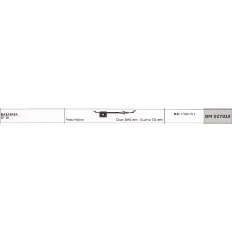 Câble frein moteur DAYEE tondeuse DY 16 câble 1092mm gaine 922mm