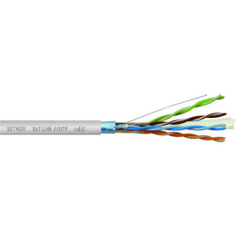 Cable FTP 4X2X054 23AWG cat 6 350MHz blindado PVC Bitner TI0048