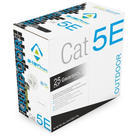 Câble FTP ALANTEC 4x2x24AWG EXTÉRIEUR SEC cat.5e 305 m