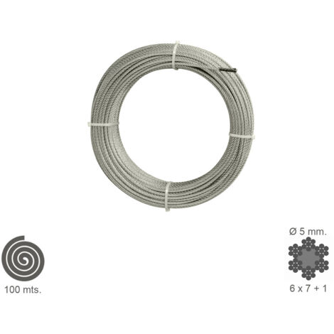 Cable Galvanizado   5 mm. (Rollo 100 Metros) No Elevacion