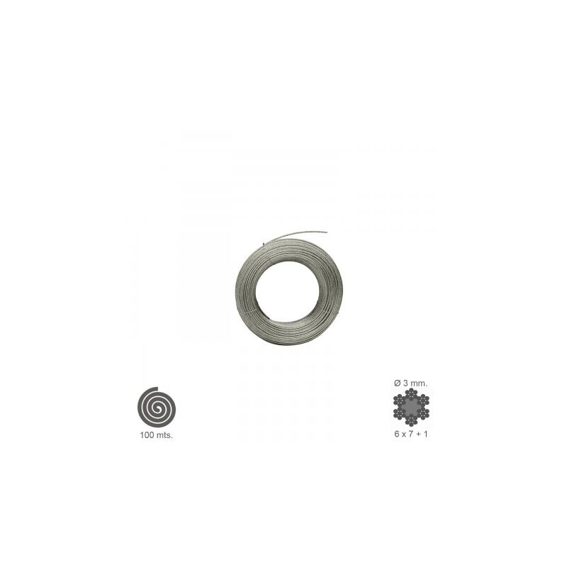 

Maurer - Cable galvanizado 3 mm. (rollo 100 metros) no elevacion