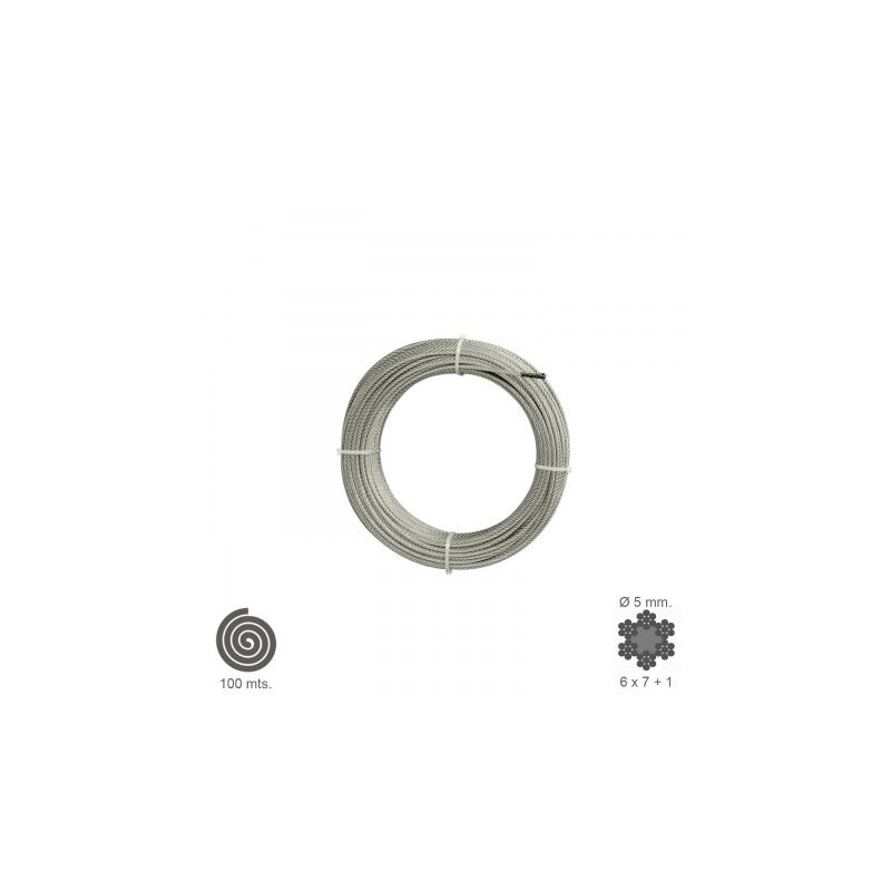 

Maurer - Cable galvanizado 5 mm. (rollo 100 metros) no elevacion
