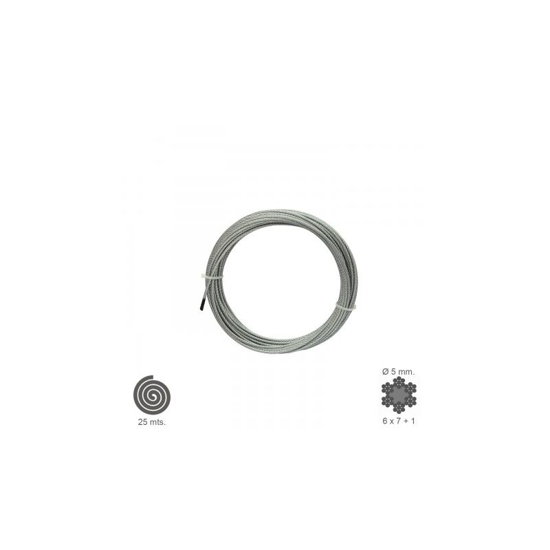 

Maurer - Cable galvanizado 5 mm. (rollo 25 metros) no elevacion