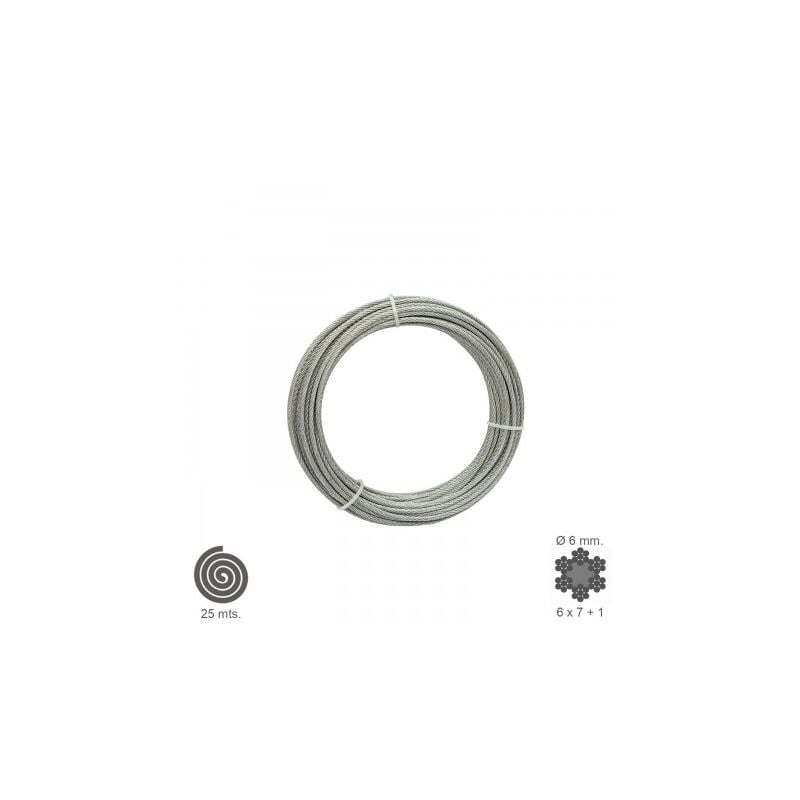 

Cable galvanizado 6 mm. (rollo 25 metros) no elevacion