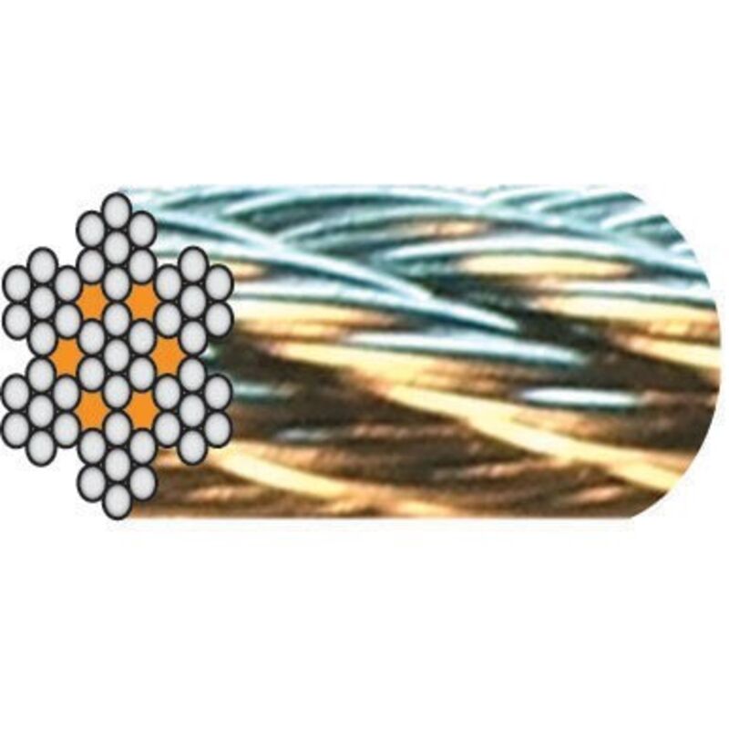Cable galvanizado 7x7 Levac 2 mm - crm 259 Kg - 1011AGE180