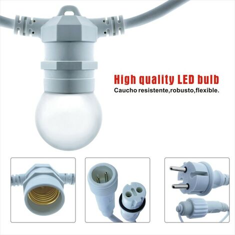 Câble guirlande guinguette extérieur 10m IP65