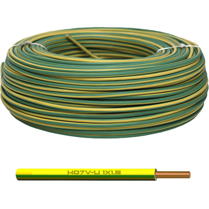 

10m cable h07v-u 1x1,5mm2 amarillo/verde