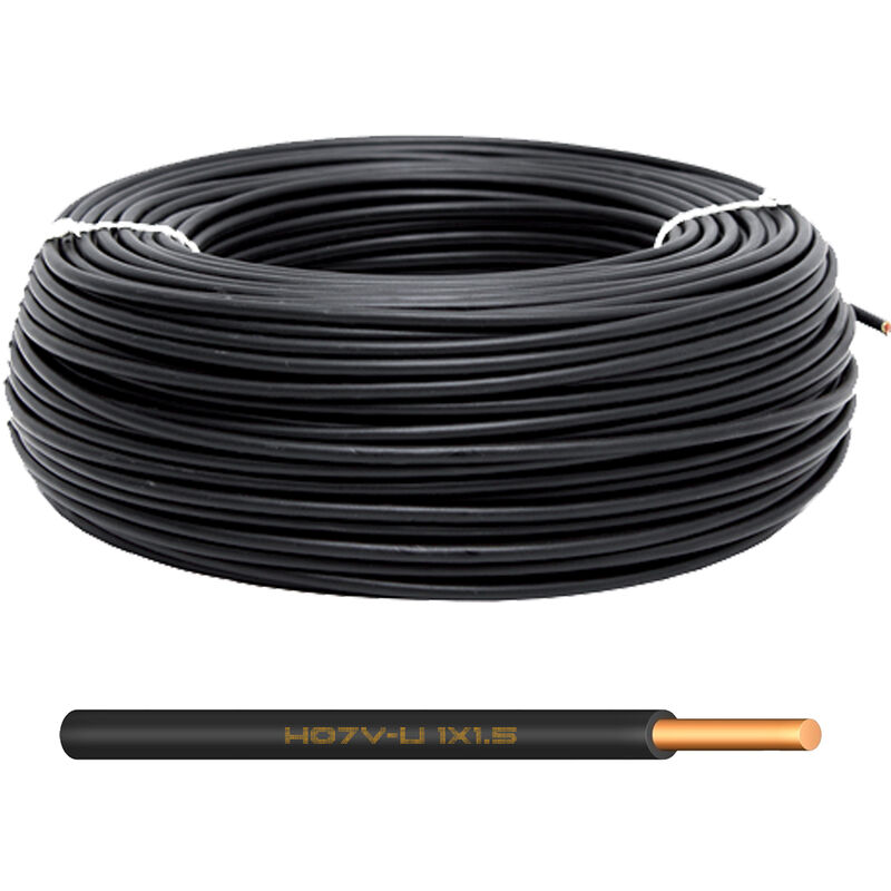 

10m cable h07v-u 1x1,5mm2 negro