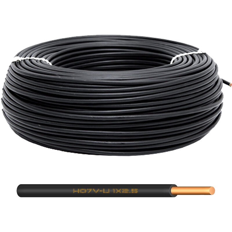 

25m cable h07v-u 1x2,5mm2 negro