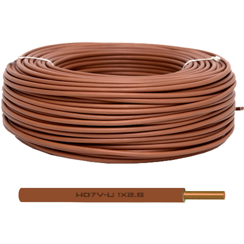 

25m cable h07v-u 1x2,5mm2 marron