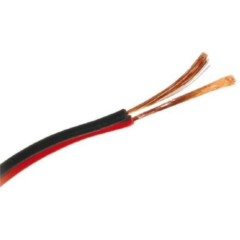 Cable haut parleurs 2x0.75mm2 - 100m - CCA - Rouge Noir